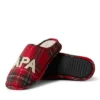 Dearfoams Men's Plaid Papa Bear Clog