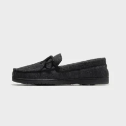 Dluxe By Dearfoams Men's Dilan Slippers - Charcoal Gray