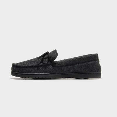 Dluxe By Dearfoams Men's Dilan Slippers - Charcoal Gray