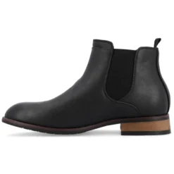 Vance Co. Medium And Wide Width Mens Landon Tru Comfort Foam Pull-on Round Toe Chelsea Boot