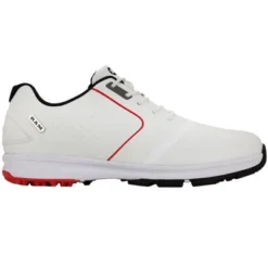Ram Golf Player Mens Waterproof Golf Shoes White/Red