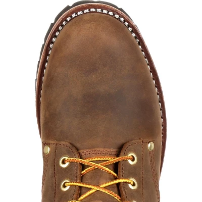 Men's Brown Georgia Boot Steel Toe Waterproof 400G Insulated Logger Work Boot Size 9(Wide) - Image 5