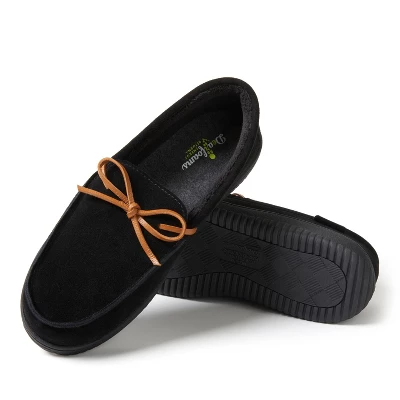 Dearfoams Men's Westboro Genuine Suede Energy Return Moccasin Slippers