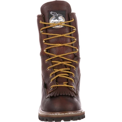 Men's Brown Georgia Boot Waterproof Logger Boot Size 13(Wide) - Image 2