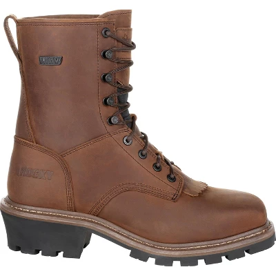 Rocky Boots Men's Rocky Square Toe Logger Waterproof Work Boot - Image 6