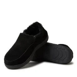 Dearfoams Men's Graham Genuine Suede Closed Back Indoor/Outdoor Slipper