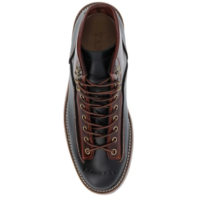 TAFT 365 Men's Model 007 Rugged Lace-up Boot In Black/Cherry - Image 3