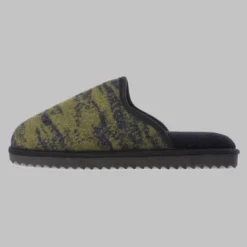 Isotoner Men's Cooper Waffle Knit & Camo Scuff Slippers