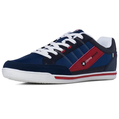 Alpine Swiss Mens Stefan Suede Trim Retro Fashion Sneakers - Image 9