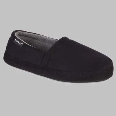 Isotoner Men's Microsuede Round Essentials Closed Back Slippers - Black - Image 4