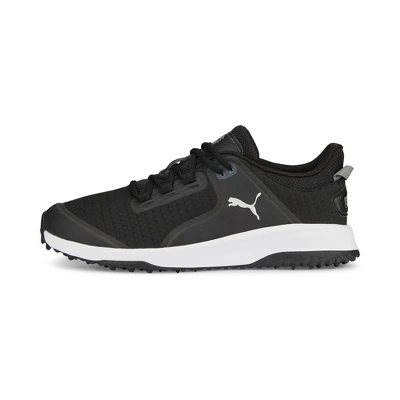 Puma Men's Fusion Grip Spikeless Golf Shoes - Black/Silver