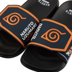 Naruto Uzumaki Navy Velcro Slides For Adults