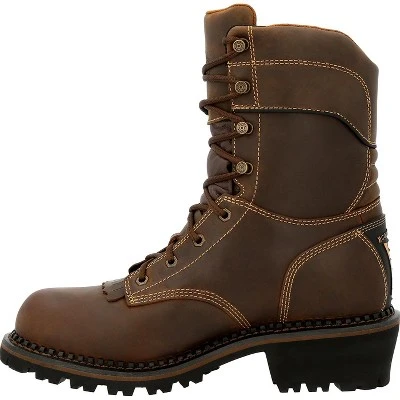 Men's Georgia Boot AMP LT Logger Composite Toe Insulated Waterproof Work Boot - Image 4