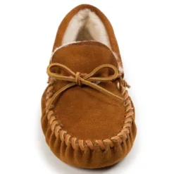 Minnetonka Men's Suede Pile Lined Softsole Moccasin Slippers