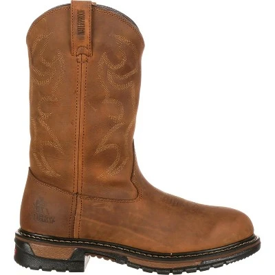 Rocky Boots Men's Brown Rocky Original Ride Branson Roper Waterproof Western Boots Size 7.5 - Image 6