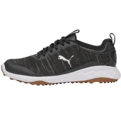 Puma Men's Fusion Pro Spikeless Golf Shoes - Black/Silver