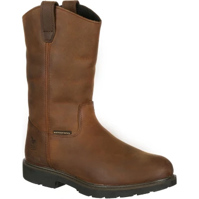 Men's Brown Georgia Boot Suspension System Waterproof Wellington Work Boot Size 10.5(Wide) - Image 6