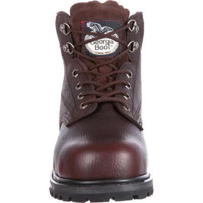 Men's Brown Georgia Boot Oiler Steel Toe Waterproof Work Boot Size 8.5(Wide) - Image 2