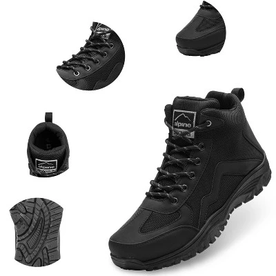 Alpine Swiss Brent Mens Hiking Boots Comfortable Mid Ankle Outdoor Walking Shoes - Image 3