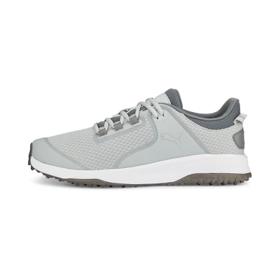 Puma Men's Fusion Grip Spikeless Golf Shoes - Light Gray/Silver