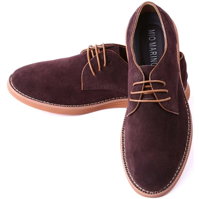 Mio Marino - Men's Elegant Suede Oxford Shoes - Image 3