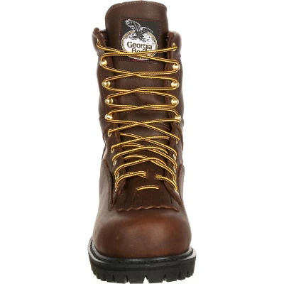 Men's Brown Georgia Boot Lace-to-Toe Steel Toe Waterproof Work Boot Size 8.5 - Image 2