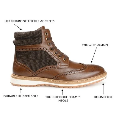 Vance Co. Harlan Wingtip Ankle Boot - Image 7