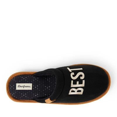 Dearfoams Men's Tanner Microsuede Father's Day Dad Scuff Slippers - Image 4