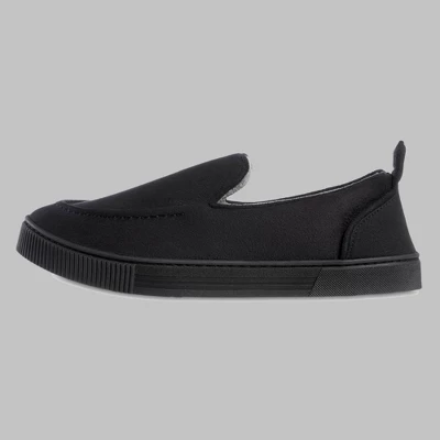 Isotoner Men's Emmett Microsuede & Canvas Closed Back Slippers