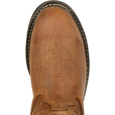 Rocky Boots Men's Brown Rocky Original Ride Branson Roper Waterproof Western Boots Size 7.5 - Image 5