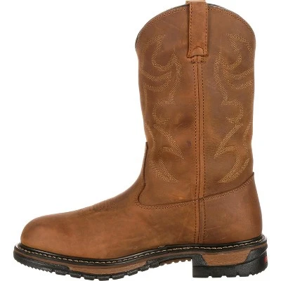 Rocky Boots Men's Brown Rocky Original Ride Branson Roper Waterproof Western Boots Size 7.5 - Image 4
