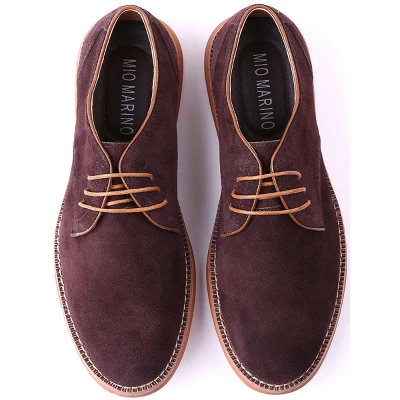 Mio Marino - Men's Elegant Suede Oxford Shoes