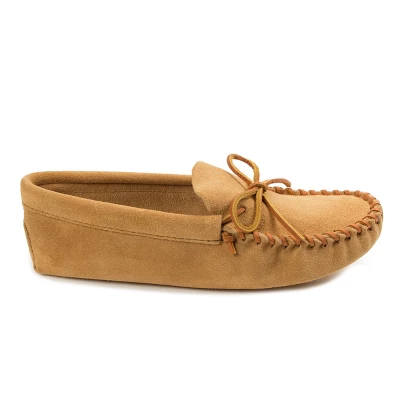 Minnetonka Men's Leather Laced Softsole Moccasin Slippers - Image 2