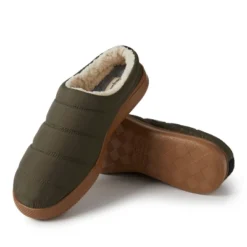 Dearfoams Men's Andre Nylon Sport Lounge Slip On Clog Indoor/Outdoor Slippers