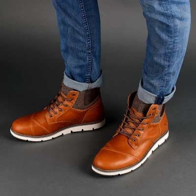 Territory Medium And Wide Width Mens Raider Tru Comfort Foam Lace-up Cap Toe Ankle Boot - Image 8