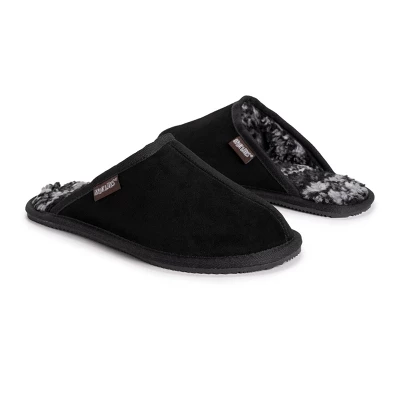 MUK LUKS Men's Dave Printed Berber Suede Scuff - Image 4