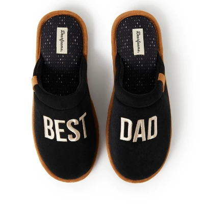 Dearfoams Men's Tanner Microsuede Father's Day Dad Scuff Slippers - Image 5